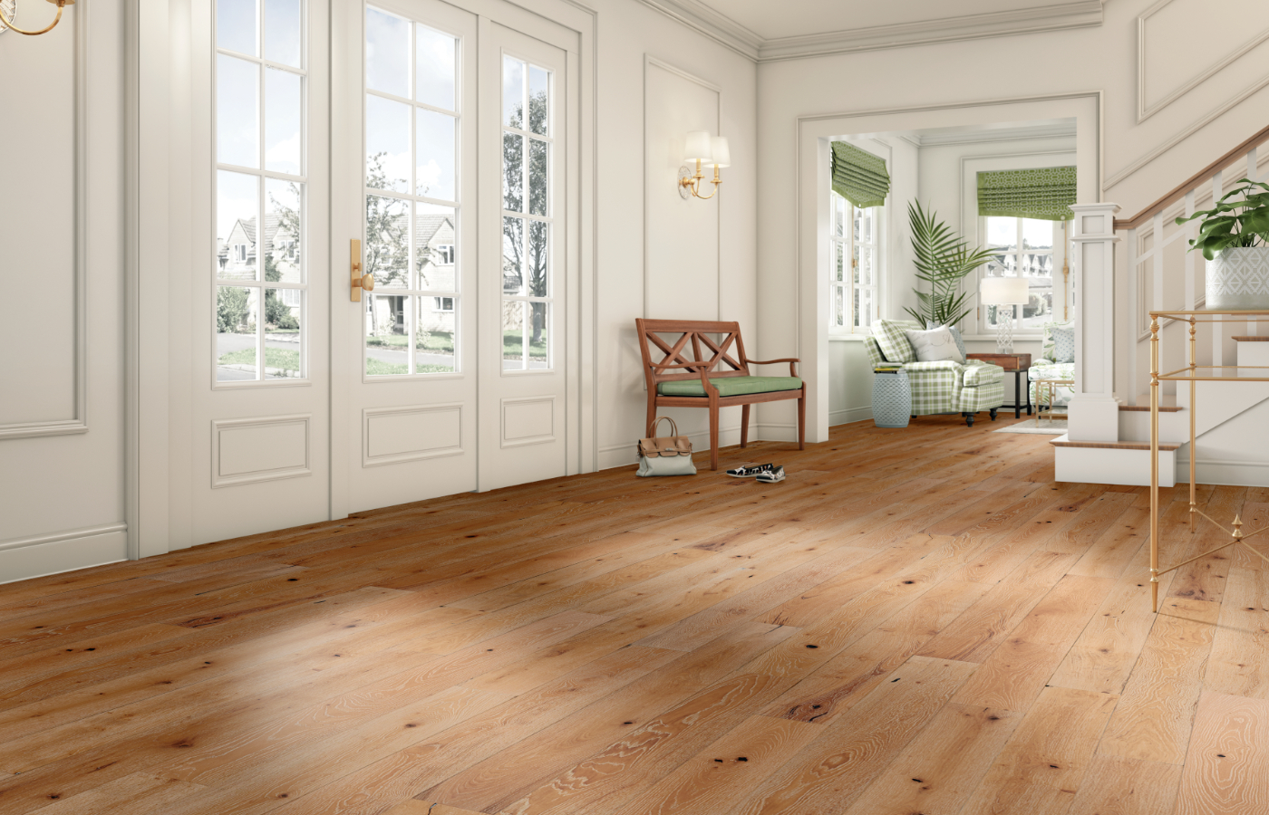 hardwood flooring in entry area