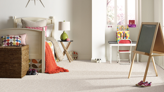 soft plush carpet in a kids bedroom 